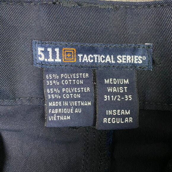 5.11 Tactical Twill TDU Pants Cargo Men's Medium Waist 31.5 - 35 Navy Blue 74004 - Picture 7 of 13